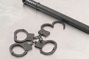 baton and handcuff